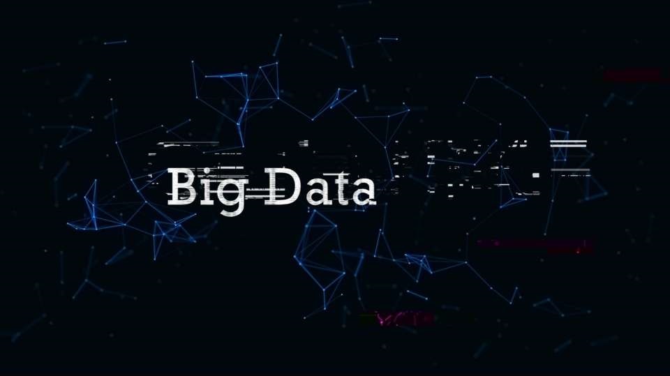 Abstrakcyjna grafika z napisem Big Data